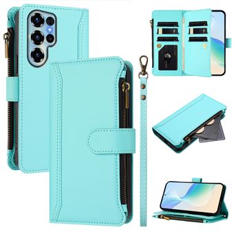 Capa FOXDOCK para Doogee NOTE 56X/56X PRO | Pele Premium | Compartimentos para Cartões | Alça de Pulso Amovível | Verde claro - 1
