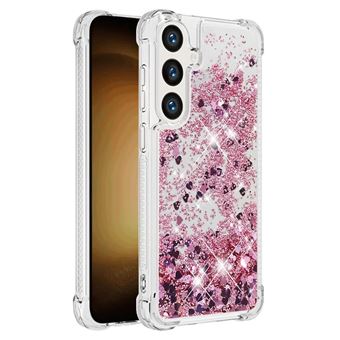 Capa Protetora GANGXUN para Samsung Galaxy S25 | TPU Transparente | Brilhante com Glitter e Areia Movediça | Ouro rosa - 1
