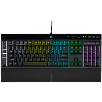 Teclado Gaming com Fios Corsair K55 RGB PRO | Idioma: Alemão | Preto - 1