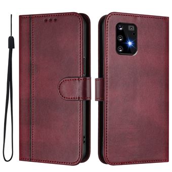 Capa FOXDOCK para Samsung Galaxy S10 Lite | Estilo Vintage | TPU com Textura de Pele Antiderrapante | Compartimentos para Cartões e Suporte | Vermelho - 1