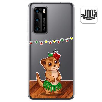 Capa Tumundosmartphone de Gel Transparente para Huawei P40 desenhos Meerkat de design - 1