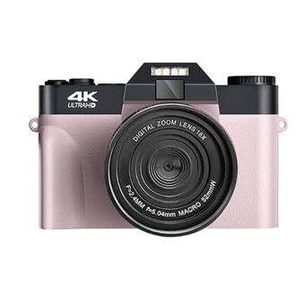 Câmara Fotográfica Digital EZII DC08 | 4K | F2.4 | 16X | 3" | Rosa - 1