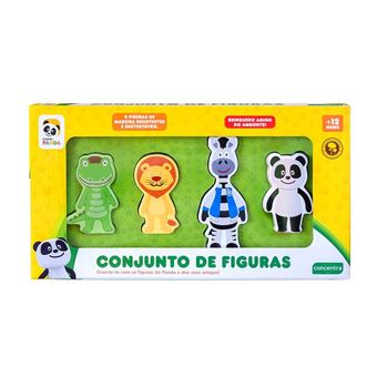 Conjunto de Figuras Madeira Panda - 1