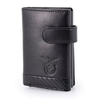 Porta-Cartões SL Benfica com Ejector de Alumínio | Carbono | Preto - 1