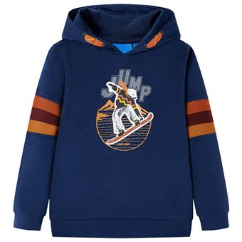Sweatshirt infantil com capuz | vidaXL | azul-marinho 116 | 5 a 6 anos - 1