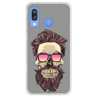 Capa Hapdey para Samsung Galaxy A40 2019 Design Caveira Retro em Silicone Flexível e TPU