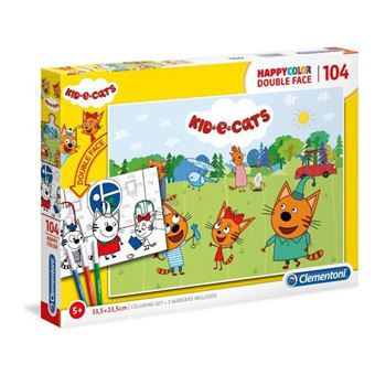 Puzzle CLEMENTONI 25707 SuperColor Kid-e-Cat | 104 Peças - 1