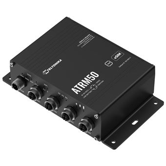 Router Industrial Teltonika ATRM50 5G Router for Transportation, Ultra-High Cellular Speeds, M12 CONNECTORS, DUAL SIM & eSIM, EN 45545-2 and EN 50155, PSU not included | Preto - 1