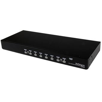 Chaveador Kvm StarTech.com Comutador KVM USB PS/2 montado em Bastidor de 8 Portas com OSD | Preto - 1