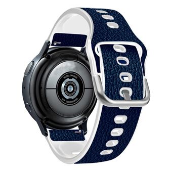 Bracelete PU 22mm, textura litchi, ajustável, cinta com vários orifícios, azul Magunivers para Huawei Watch GT3 46mm/GT Runner - 1