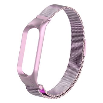Bracelete de Aço Inoxidável HSMY para Xiaomi Mi Band 4/ 3 - Rosa - 1