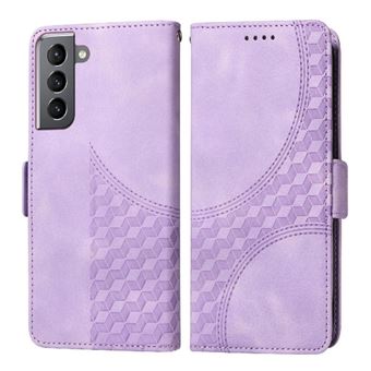 Capa FLOODKING para Samsung Galaxy S21 | Design Acolchoado | Couro PU Premium | Roxo - 1