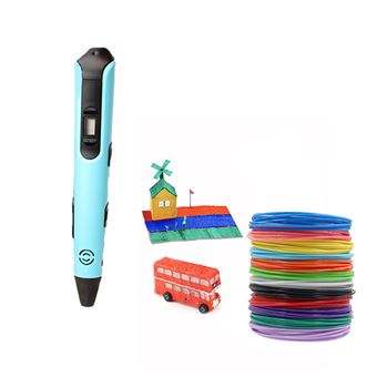 Caneta de Impressão 3D Arzopa® + 36 m + 12 Cores PLA - Azul - 1