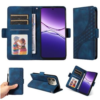 Capa FLOODKING para OPPO A5 Pro | Design Acolchoado | Couro PU Premium | Azul - 1