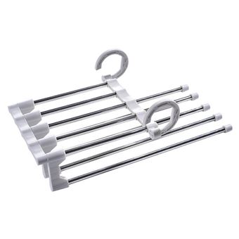 Porta-calças CO-Phénix em aço inoxidável | Multifuncionais | Economizadores de Espaço | Branco - 1