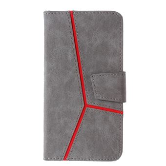 Capa PU splicing cinza para Apple iPhone 8 Plus/7 Plus