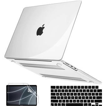 Capa 360° + Película ecrã + Protetor teclado Nanlin para Macbook Air 13" 2020 A1932 - Transparente - 1
