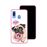 Capa Hapdey para Samsung Galaxy A40 2019 Design Pug Have a Sweet Day em Silicone Flexível e TPU Cor-de-Rosa_2