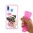 Capa Hapdey para Samsung Galaxy A40 2019 Design Pug Have a Sweet Day em Silicone Flexível e TPU Cor-de-Rosa_3