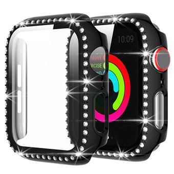 Capa HSMY Rígida Brilhante com Protetor de Ecrã para Apple Watch Series 3/2/1 42 mm - Preto - 1