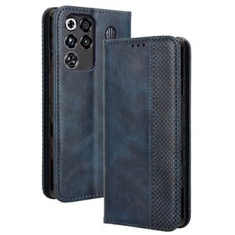 Capa FOXDOCK para ZTE nubia RedMagic 11 Pro Plus | Fecho Magnético | Estampado Vintage | Pele PU | Compartimentos para Cartões | Azul - 1
