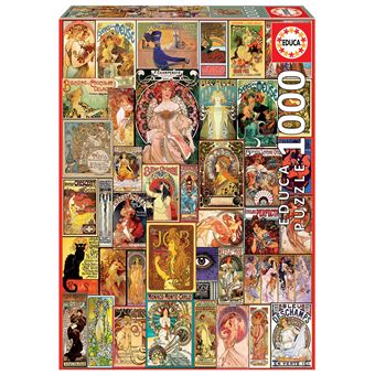 Puzzle Educa Collage Art Nouveau 19258 | 1000 Peças - 1