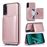 Capa Magunivers | PU + TPU com suporte e vários titulares de cartão Rosa Dourado para Samsung Galaxy A50/A50s/A30s_0
