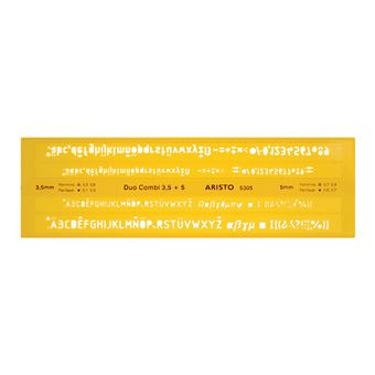 Estêncil de Letras/números/símbolos Aristo AR5305 | Transparente, Amarelo - 1