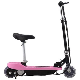 Trotinete/scooter elétrica com assento vidaXL | 120W | Rosa - 1