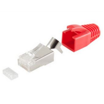 conector shiverpeaks BS72067-10R  RJ-45 Metálico, Vermelho - 1