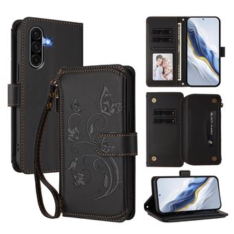 Capa tipo Carteira FOXDOCK para Samsung Galaxy A56 5G | Porta-cartões | Alça de Mão | Preto - 1