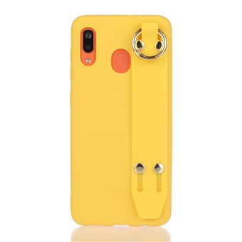 Capa Magunivers de TPU Fosco com Suporte e Alça Amarelo para Samsung Galaxy A40