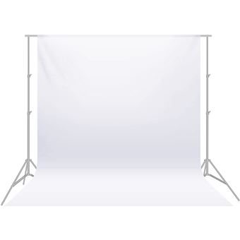 Fundo em Tecido de Algodão Esddi para Estúdio Fotografia e Vídeo | 3x4 - Branco - 1
