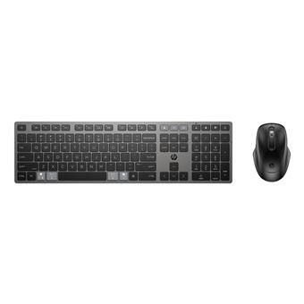 Teclado Wireless + Rato HP Conjunto de Teclado e Rato multidispositivo recarregáveis sem fios 720 | Preto - 1
