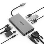 Hub de interface acer hp.dscab.002 usb 3.2 gen 1 (3.1 gen 1) type-c 5000 mbit/s prateado