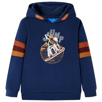 Sweatshirt infantil com capuz | vidaXL | azul-marinho 92 | 1,5 a 2 anos - 1