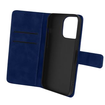 Capa Fólio Avizar para iPhone 14 Pro suporte Vídeo Efeito Mate Soft Touch - Azul-escuro - 1