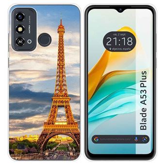 Capa Tumundosmartphone de silicone para ZTE Blade A53 Plus design desenhos de Paris - 1