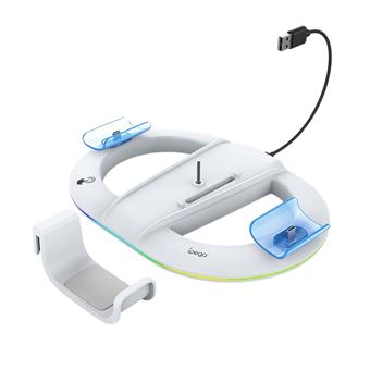 Suporte de Carregamento Vertical Ipega | RGB | Compatível com PS5 / PS5 Slim / PS5 Pro | Branco - 1