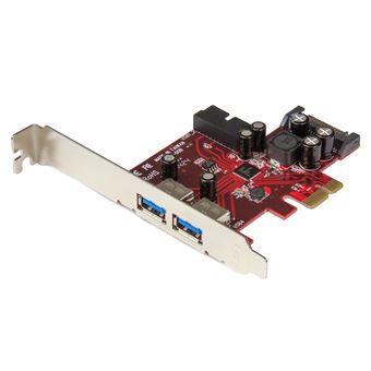 Placa/adaptador de Interface StarTech.com Placa USB 3.0 PCI Express de 4 portas - 2 externas, 2 internas - alimentação SATA | Metálico, Vermelho - 1