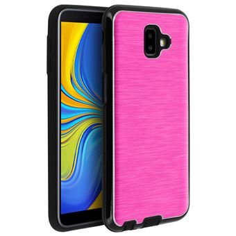 Capa Avizar para Samsung Galaxy J6 Plus de alumínio e Silicone Rosa - 1