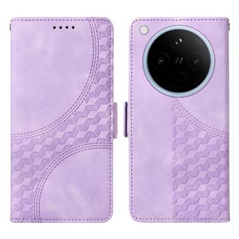 Capa FLOODKING para OPPO Find X8 | Design Acolchoado | Couro PU Premium | Roxo - 1