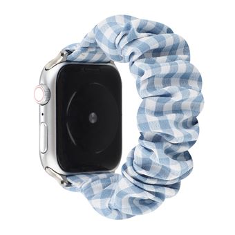 Bracelete de Trançada HSMY Elástico para Apple Watch Series 6/ SE/ 5/ 4 | 40 mm - Azul&Branco - 1