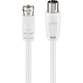 Cabo Coaxial Goobay 11831 | Branco - 1