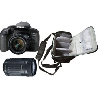 Canon EOS 800D + EF-S 18-55mm STM + EF-S 55-250mm STM + Bolsa de Transporte Profissional - 1