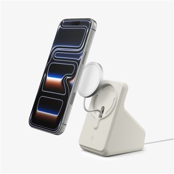Carregador de Dispositivos Móveis Spigen Magsafe Charger Stand (Mag Fit) | Bege - 1