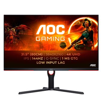 Monitor Gaming AOC U32G3X/BK | LED | 4K UHD | 1 ms | 144 Hz | 31.5" | F - 1