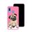Capa Hapdey para Samsung Galaxy A40 2019 Design Pug Bebé a Posar em Silicone Flexível e TPU Cor-de-Rosa_2