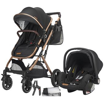 Carrinho de Passeio Conversível 3 em 1 Cocolle Ravello Diamond | Preto - 1
