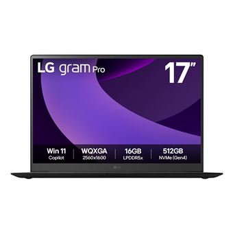 Computador Portátil LG 17Z90TR-E.AD8BG | 17'' | Intel Core Ultra 7 255H | GeForce RTX 5050 | 32 GB | SSD 2TB - 1
